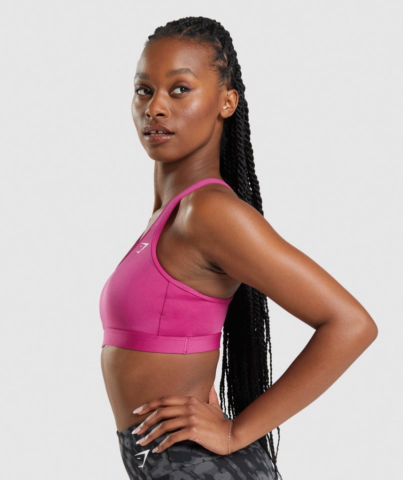 Women's Gymshark Scoop Neck Sports Bra Pink | CA 015D7A